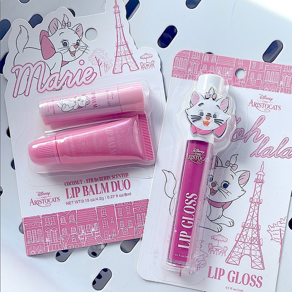 Disney Marie Aristrocats Lip Balm & Pink Gloss Set